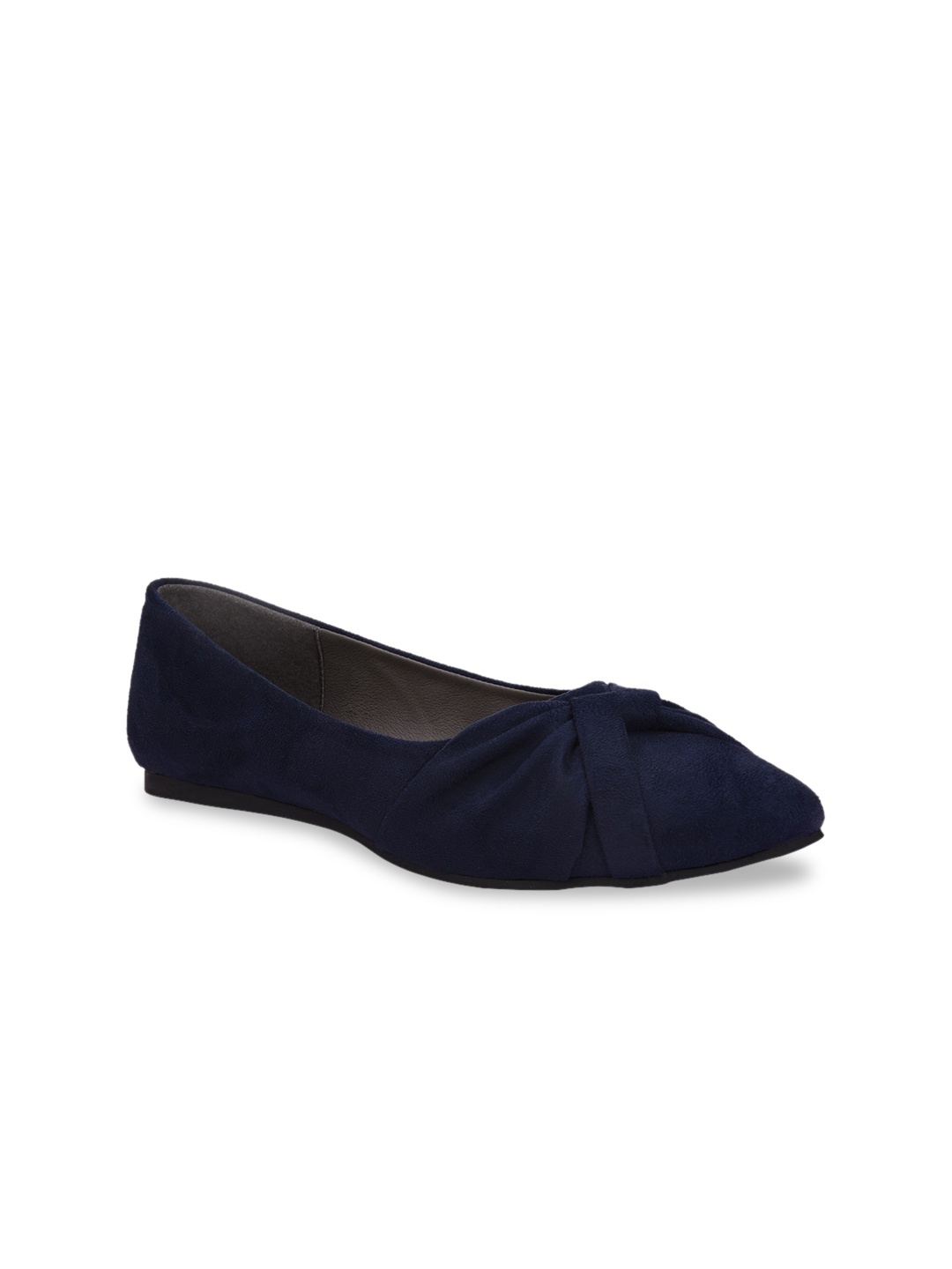 

Rocia Women Navy Blue Solid Ballerinas with Bows