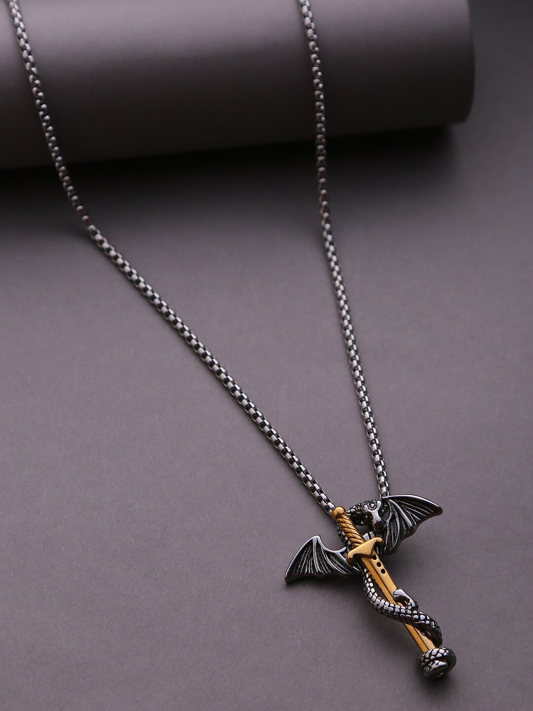 

SOHI Silver-Plated & Gold-Toned Designer Pendant