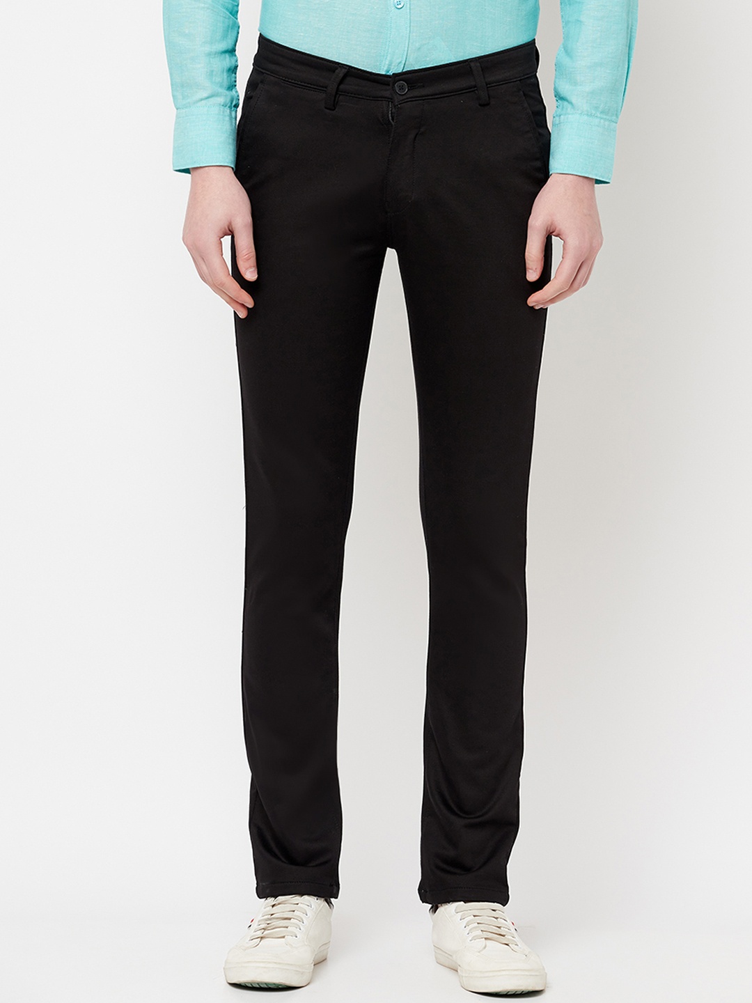 

Crimsoune Club Men Black Slim Fit Solid Casual Trouser