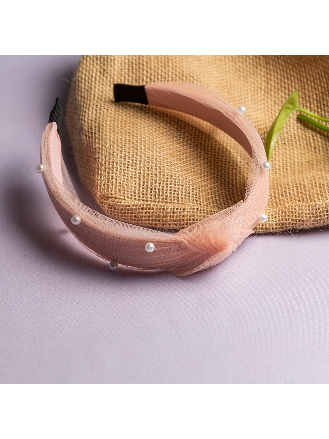 

Jewelz Women Pink & White Embellished Hairband