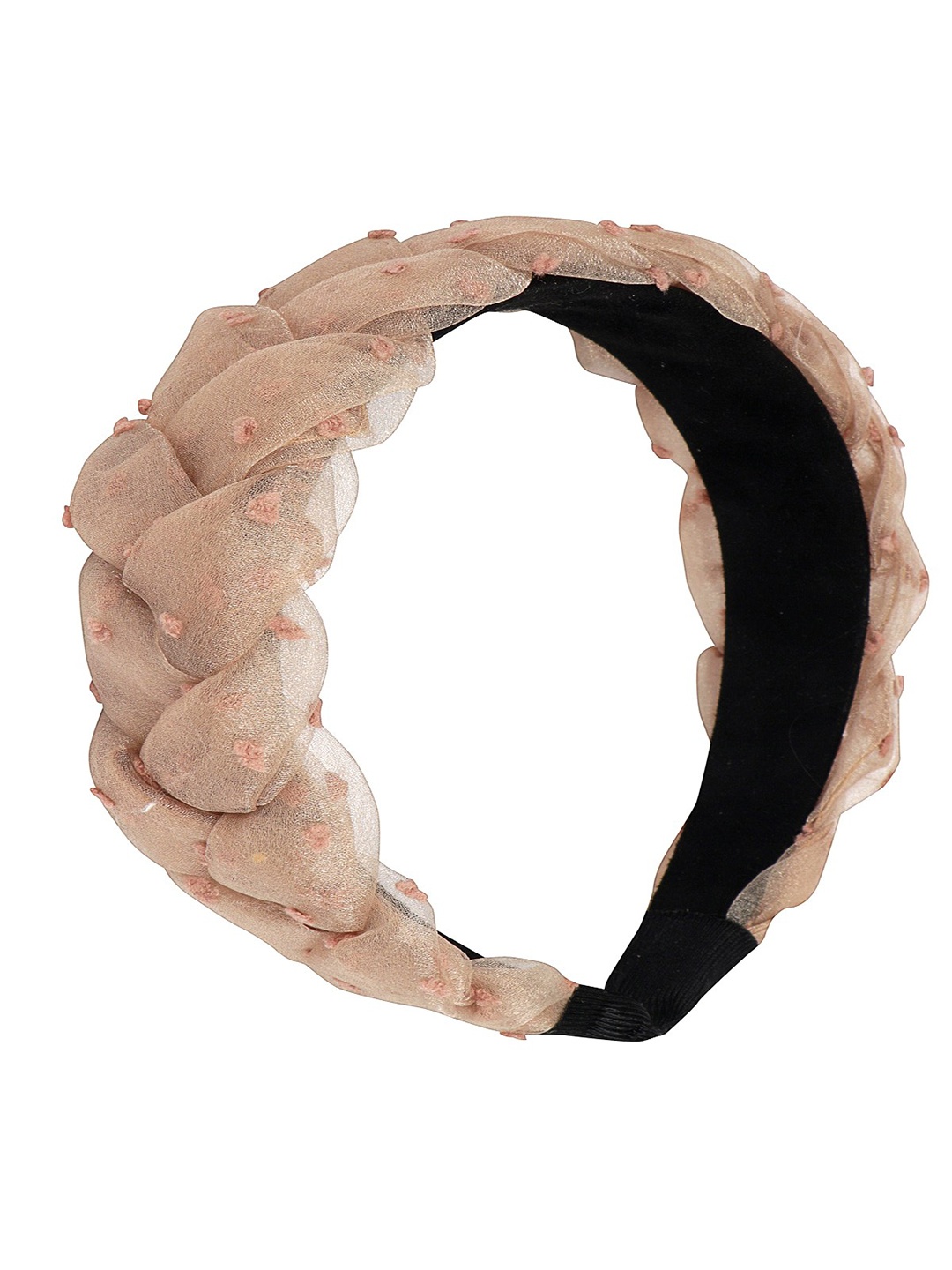 

Jewelz Women Pink Embellished Braid Hairband