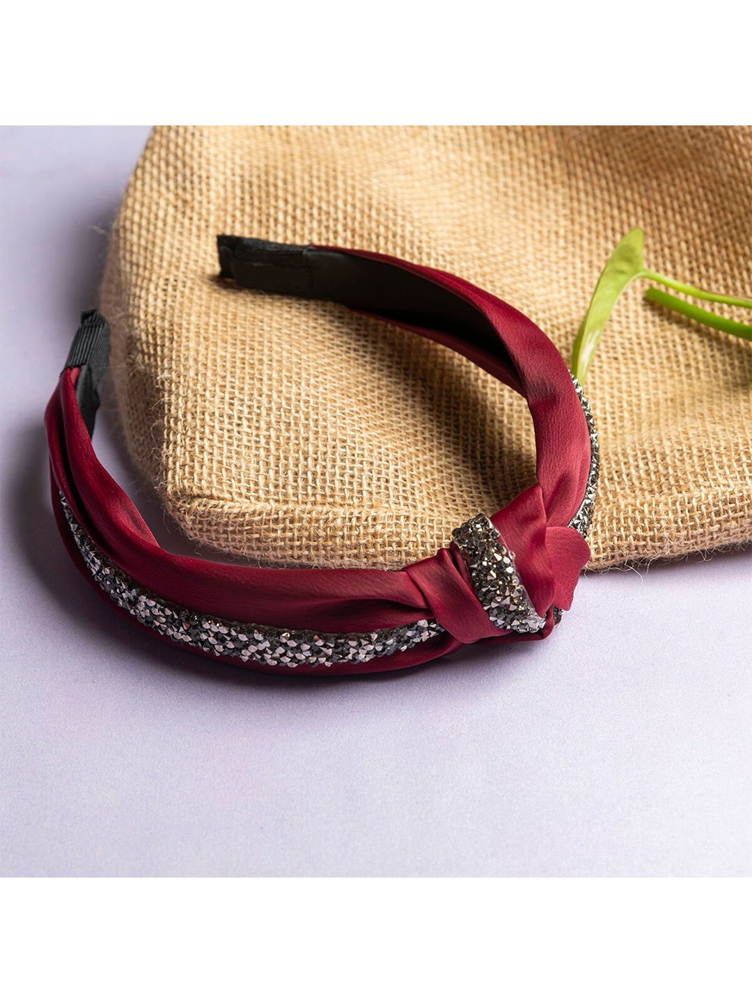 

Jewelz Women Maroon Embellished Hairband