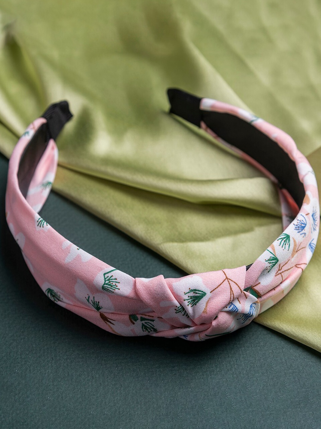 

Jewelz Women Pink & White Printed Hairband