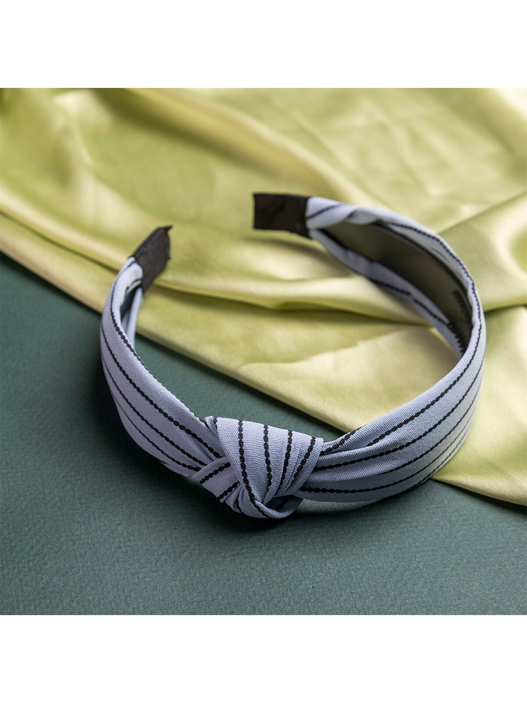 

Jewelz Women Navy Blue Striped Hairband