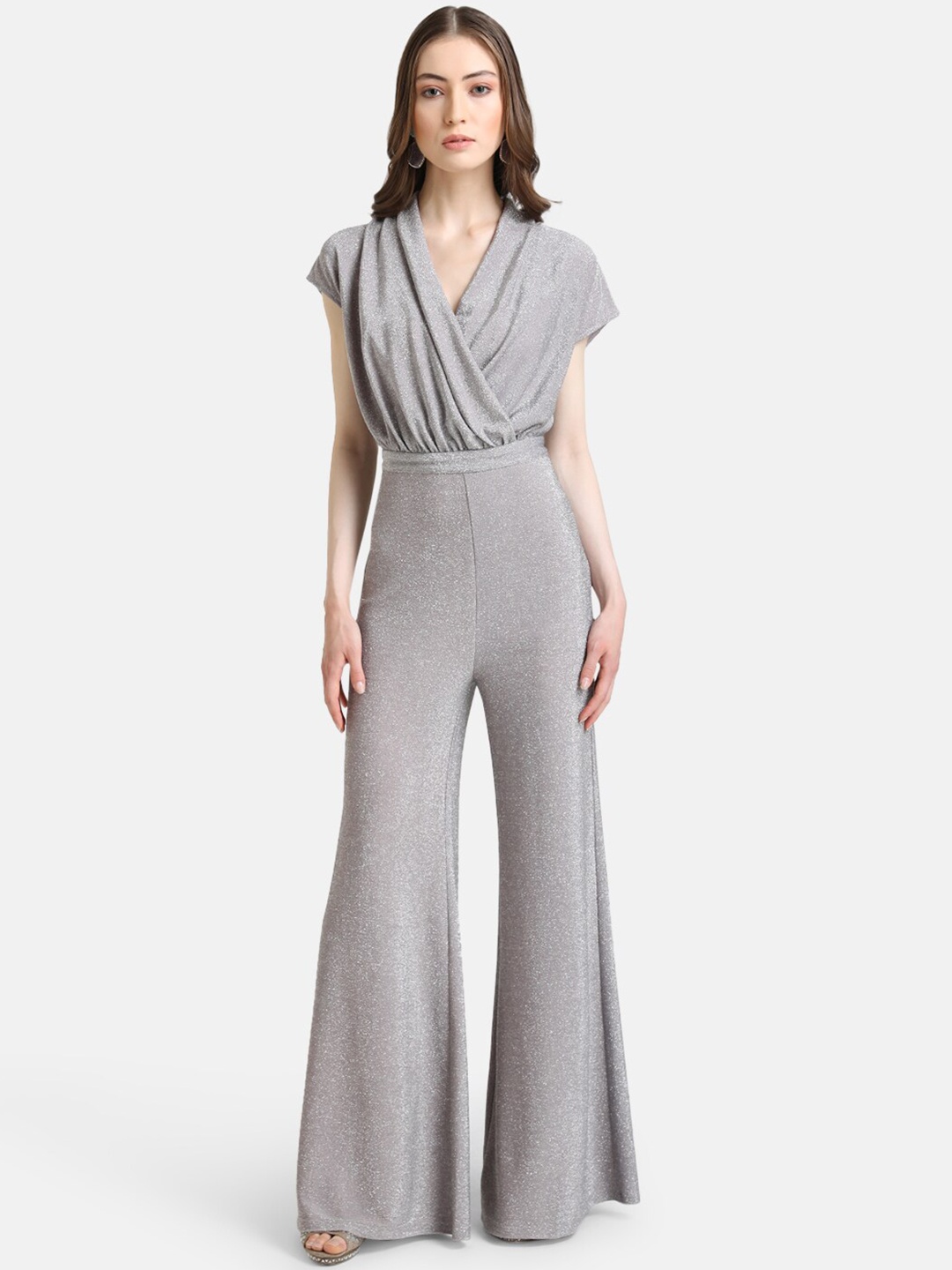 

Kazo Grey Basic Shawl Collar Jumpsuit
