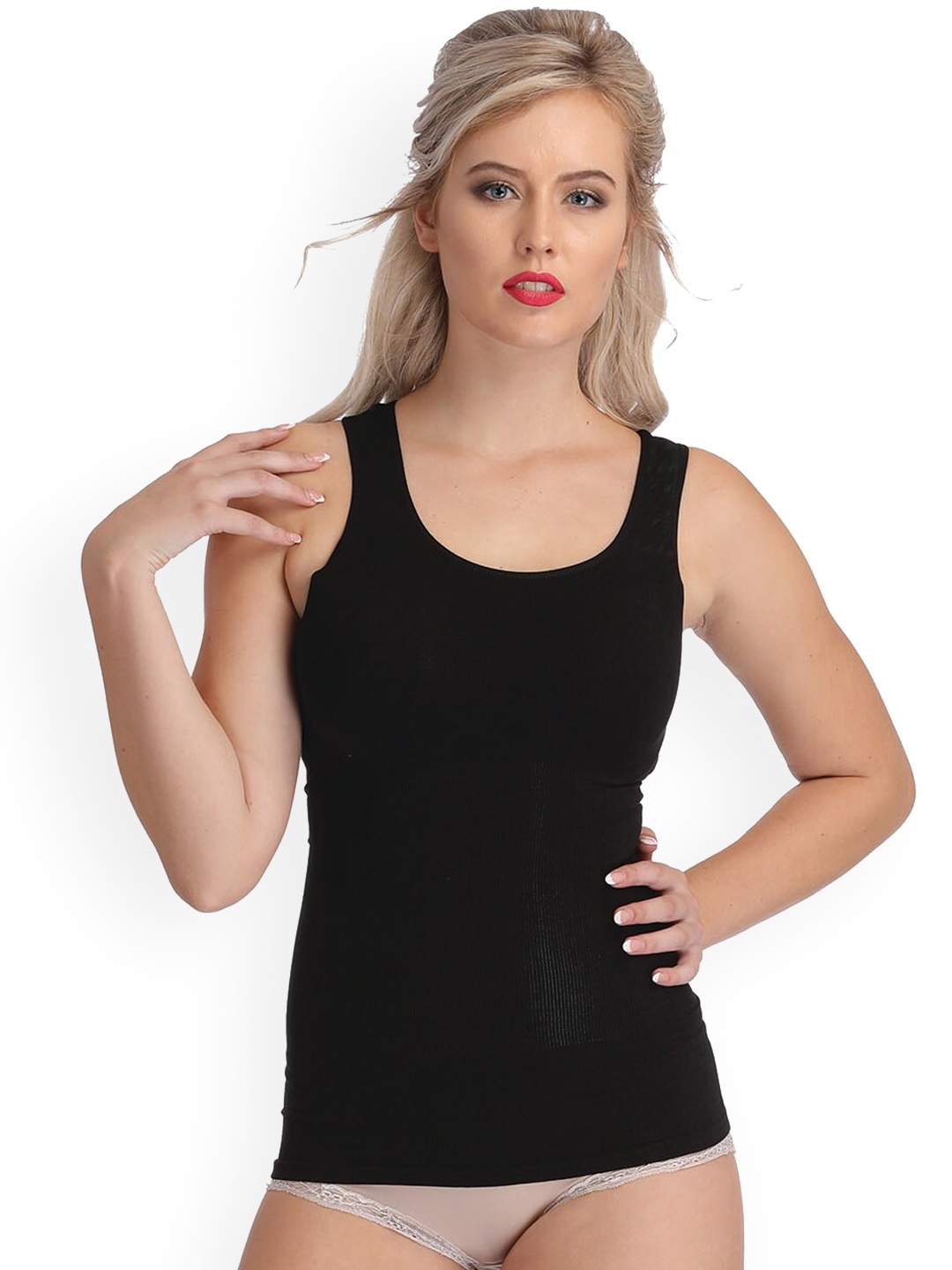 

Reveira Women Black Tummy Tucker Camisole