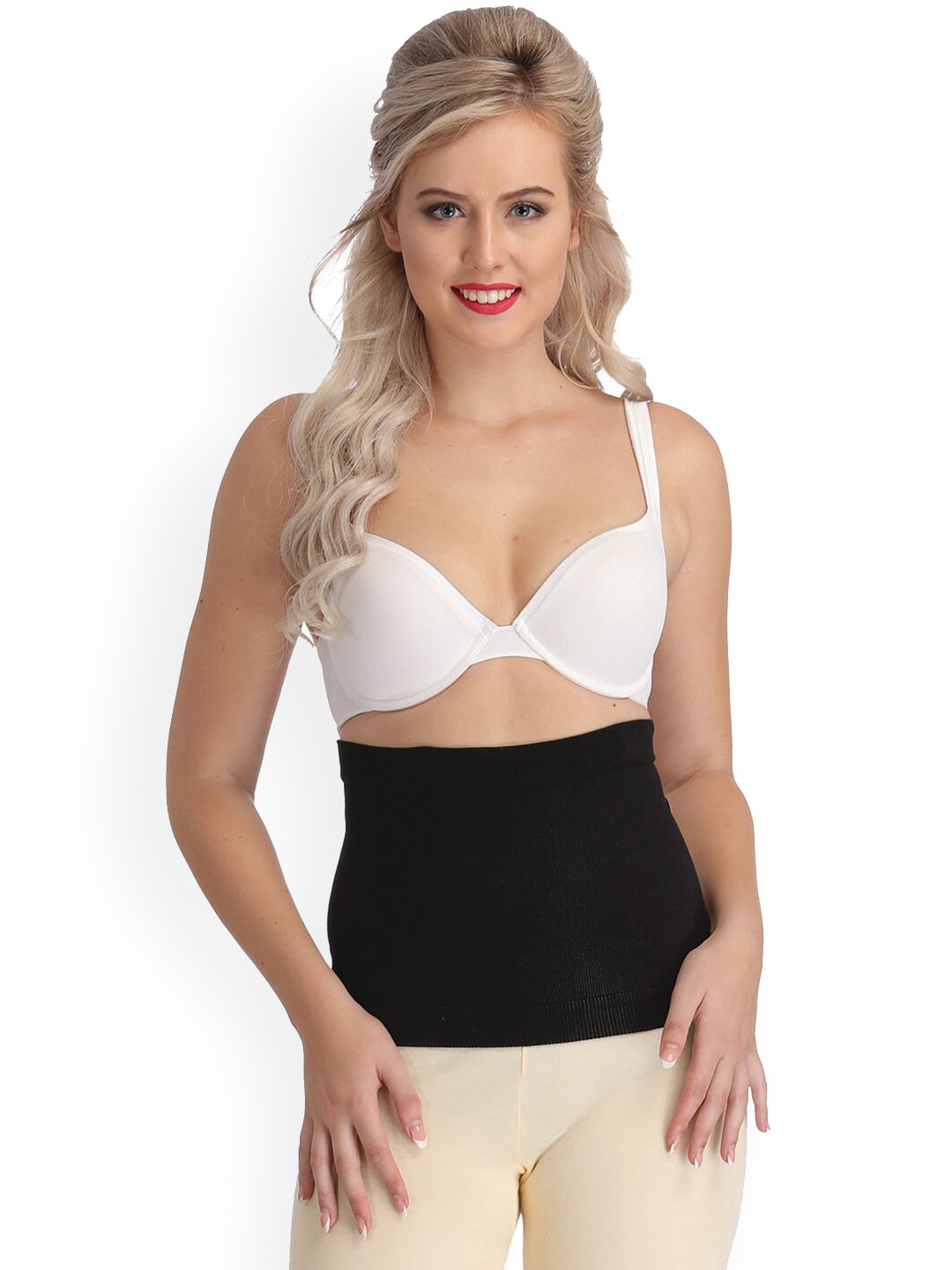 

Reveira Women Black Solid Waist Cincher Tummy Shaper