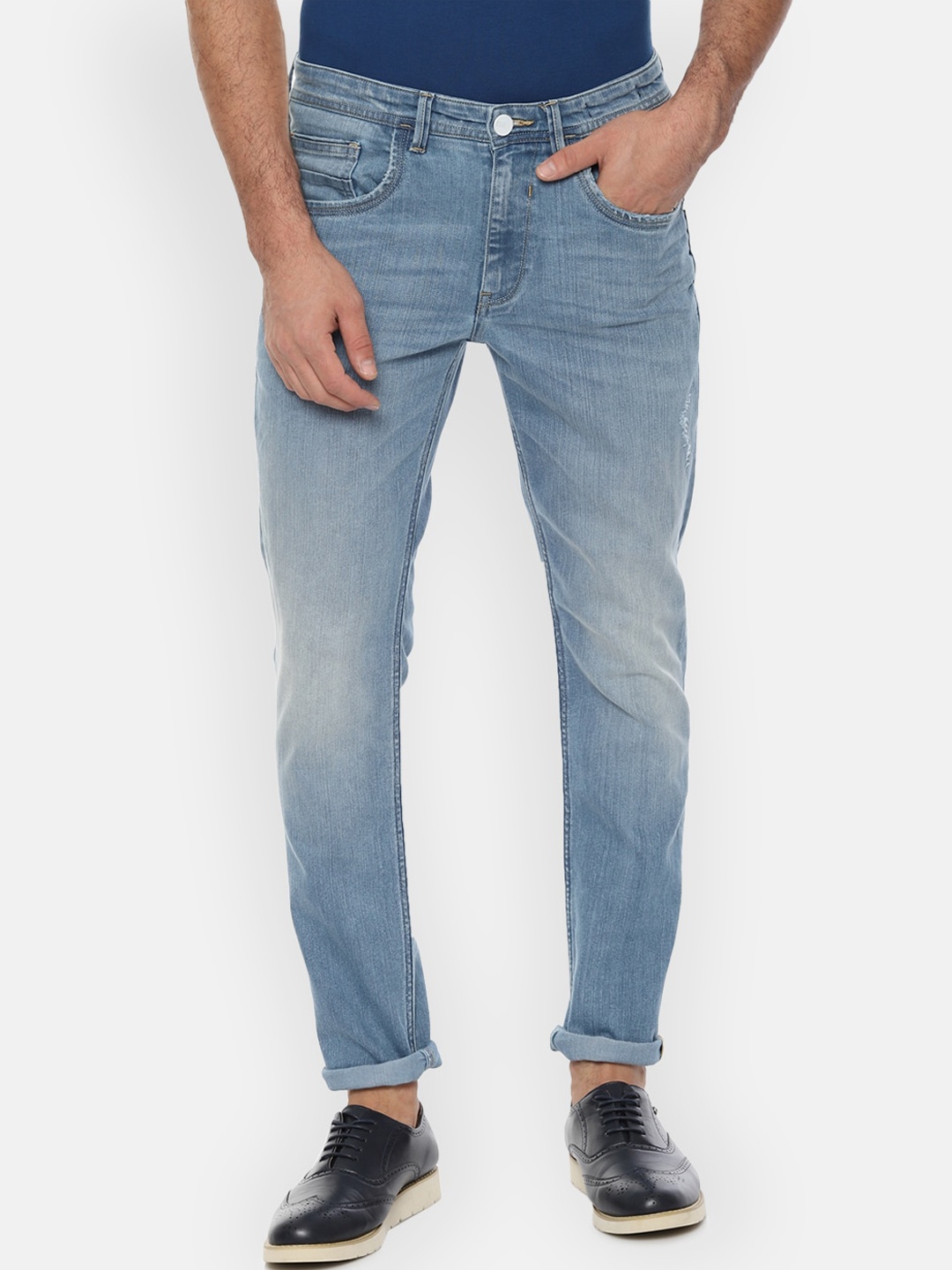 

Van Heusen Sport Men Blue Slim Fit Low Distress Heavy Fade Jeans