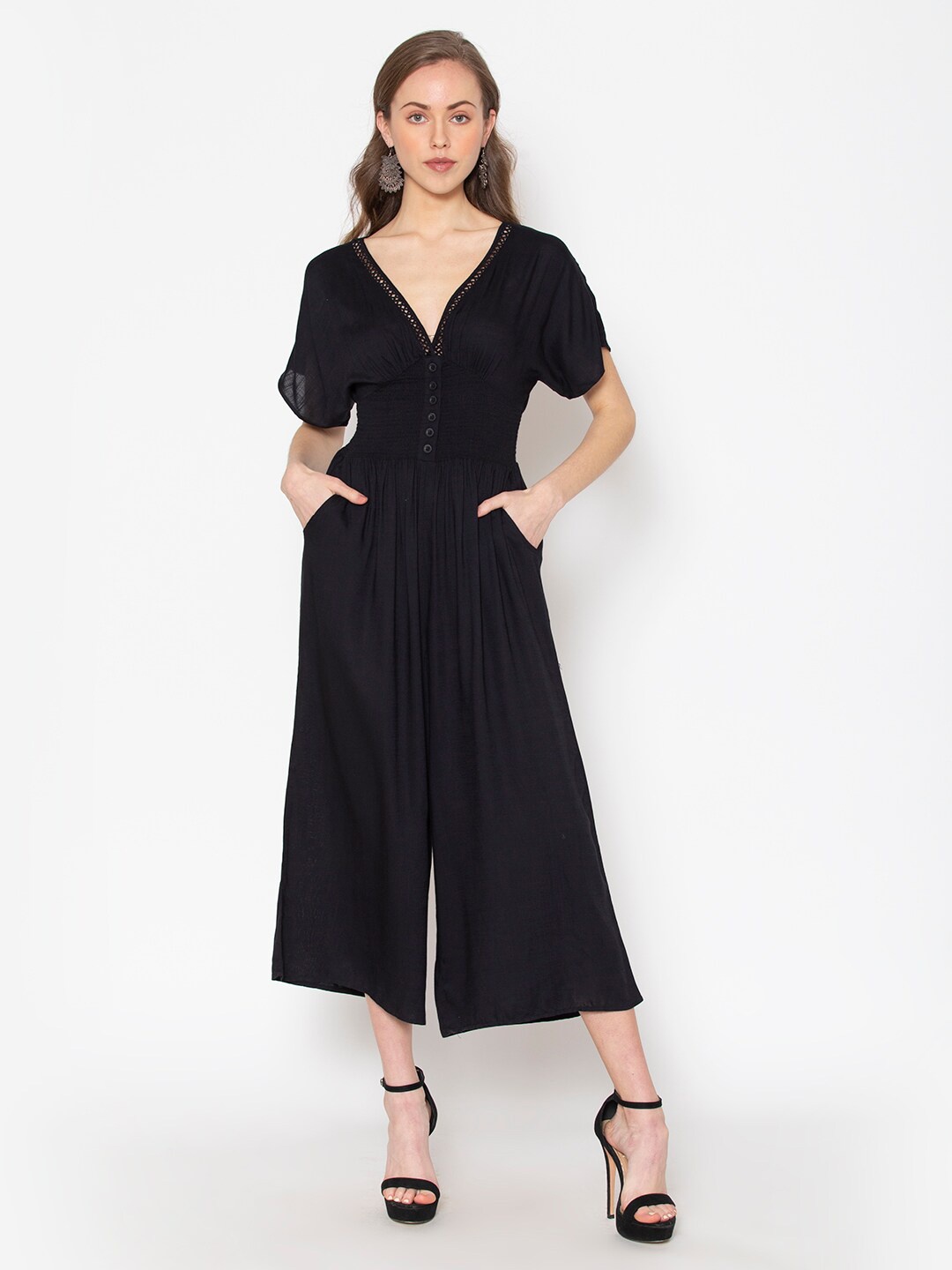 

FLAWLESS Women Black Culotte Jumpsuit