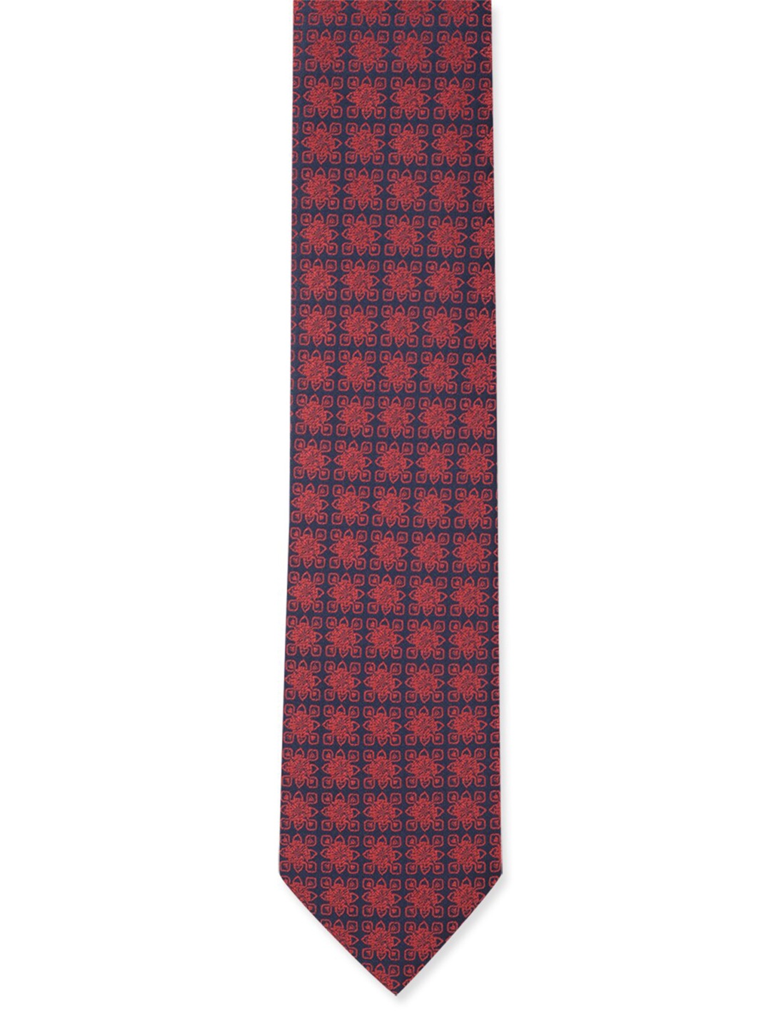 

Louis Philippe Men Maroon & Blue Checked Broad Tie