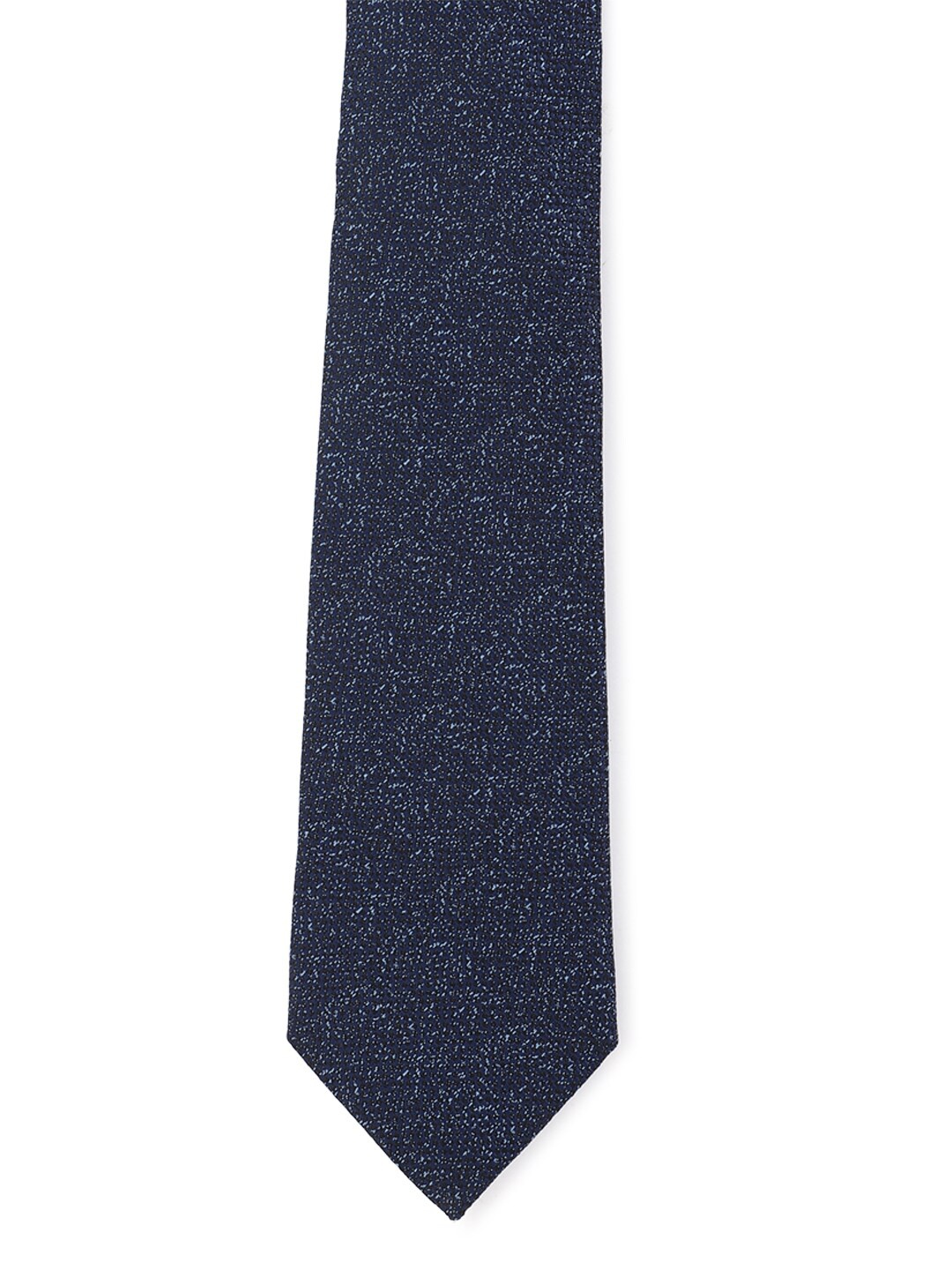 

Louis Philippe Men Navy Blue Woven Design Broad Tie