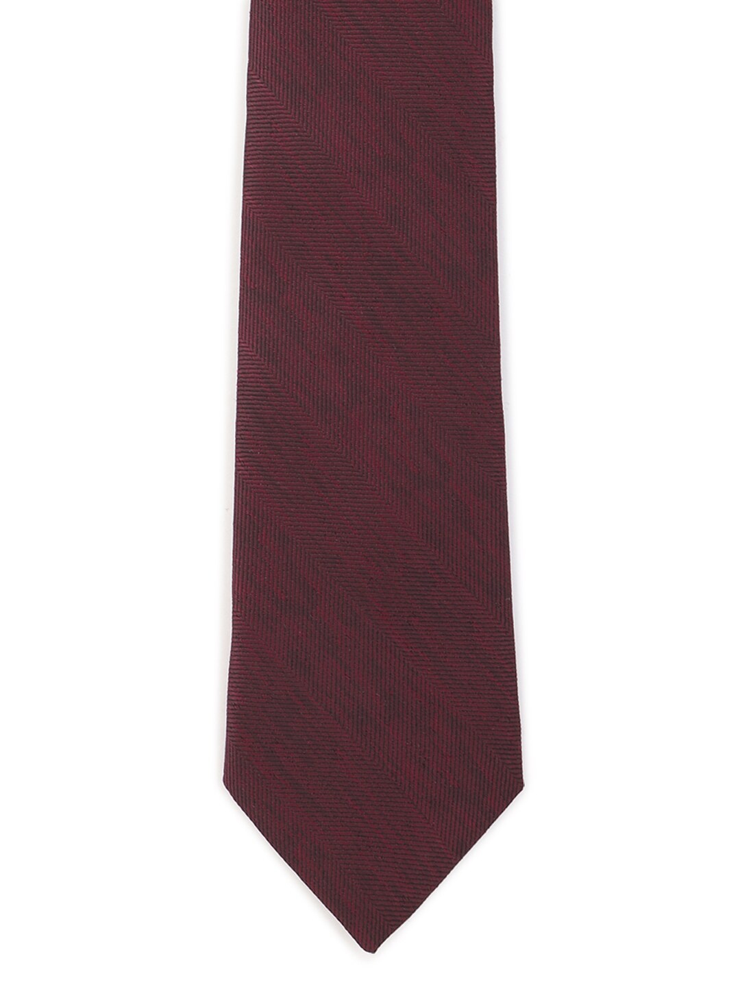 

Louis Philippe Men Maroon Woven Design Broad Tie