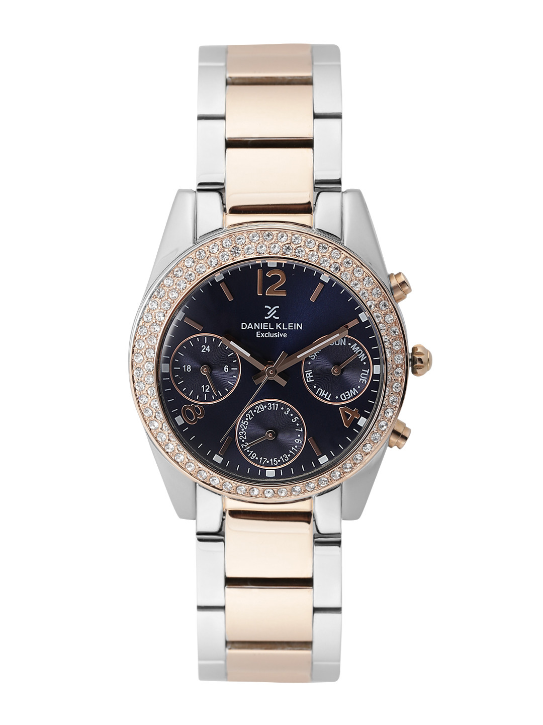 

Daniel Klein Exclusive Women Navy Multifunction Dial Watch DK11156-2, Navy blue