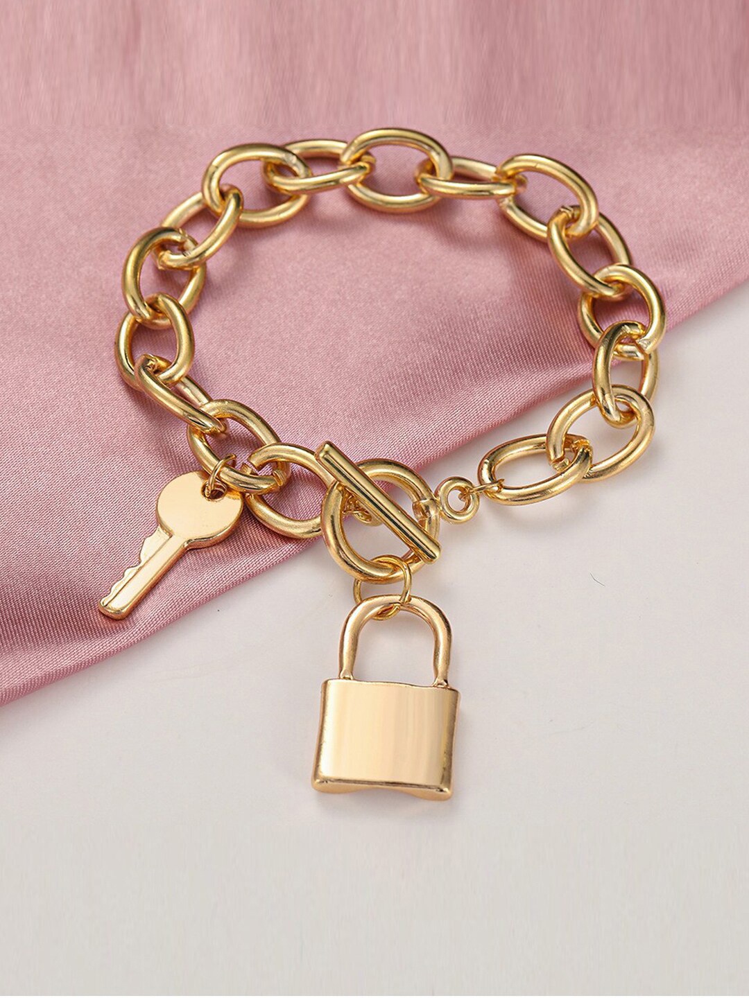 

Jewels Galaxy Women Gold-Plated Link Bracelet