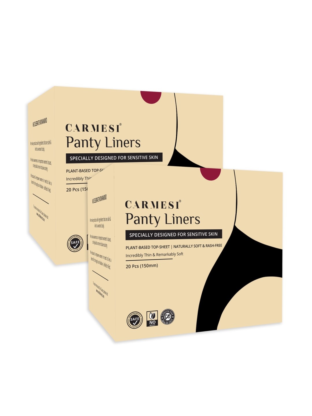 

CARMESI Set of 40 Panty Liners, White