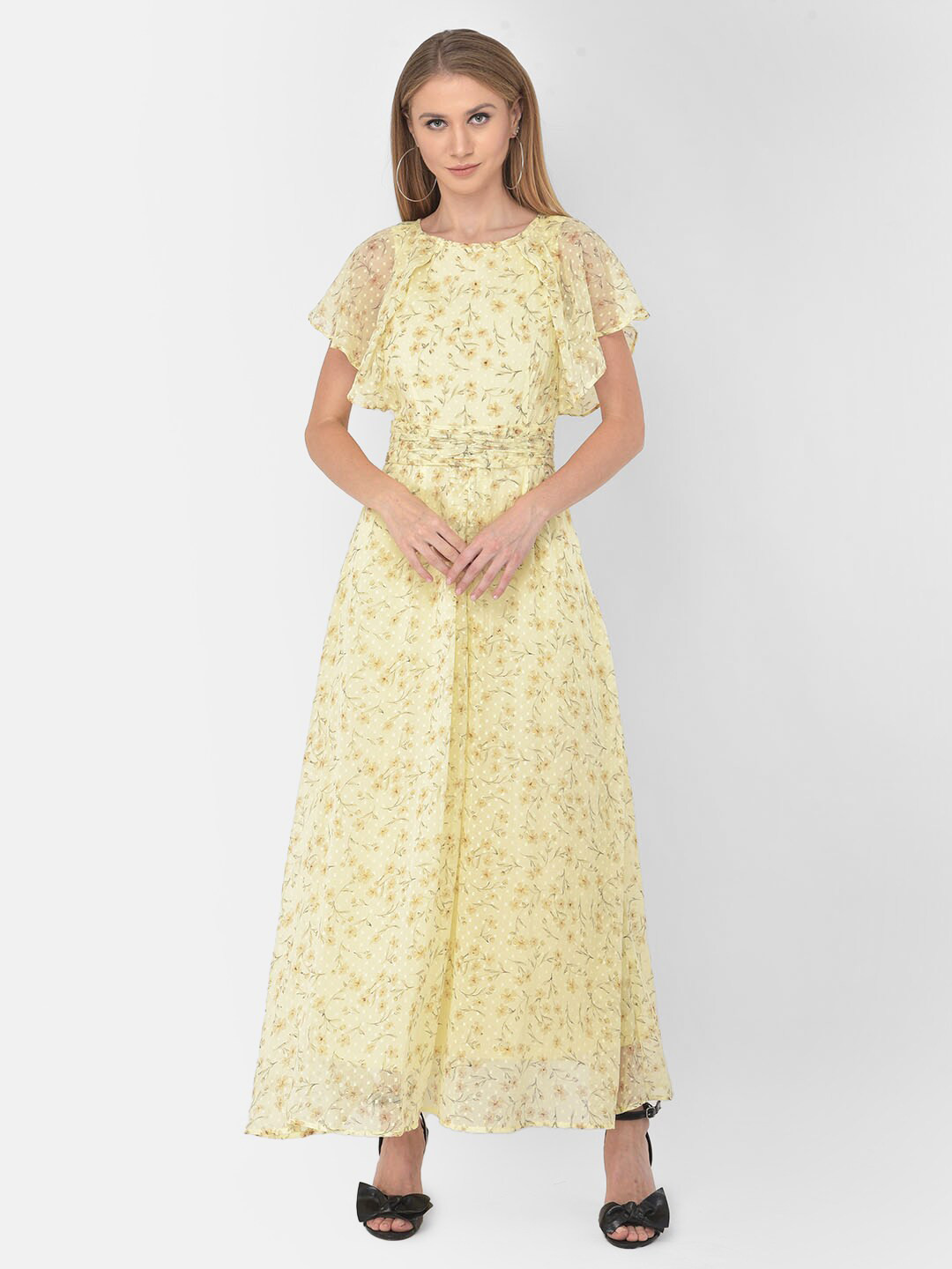 

Latin Quarters Yellow Floral Maxi Dress