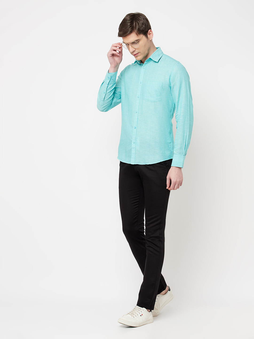 

Crimsoune Club Men Blue Slim Fit Casual Shirt