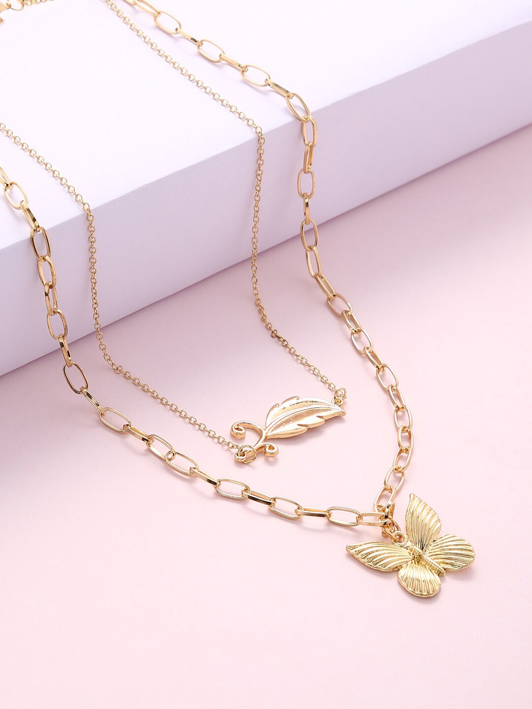 

justpeachy Women Gold-Toned Layered Necklace
