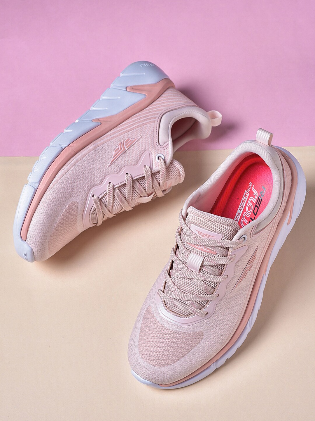 

Red Tape Women Pink Mesh Walking Shoes