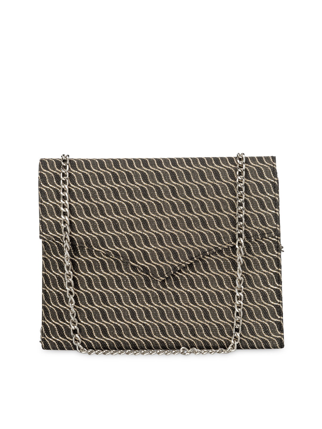 

Tarini Nirula Black & Gold-Toned Striped Sling Bag