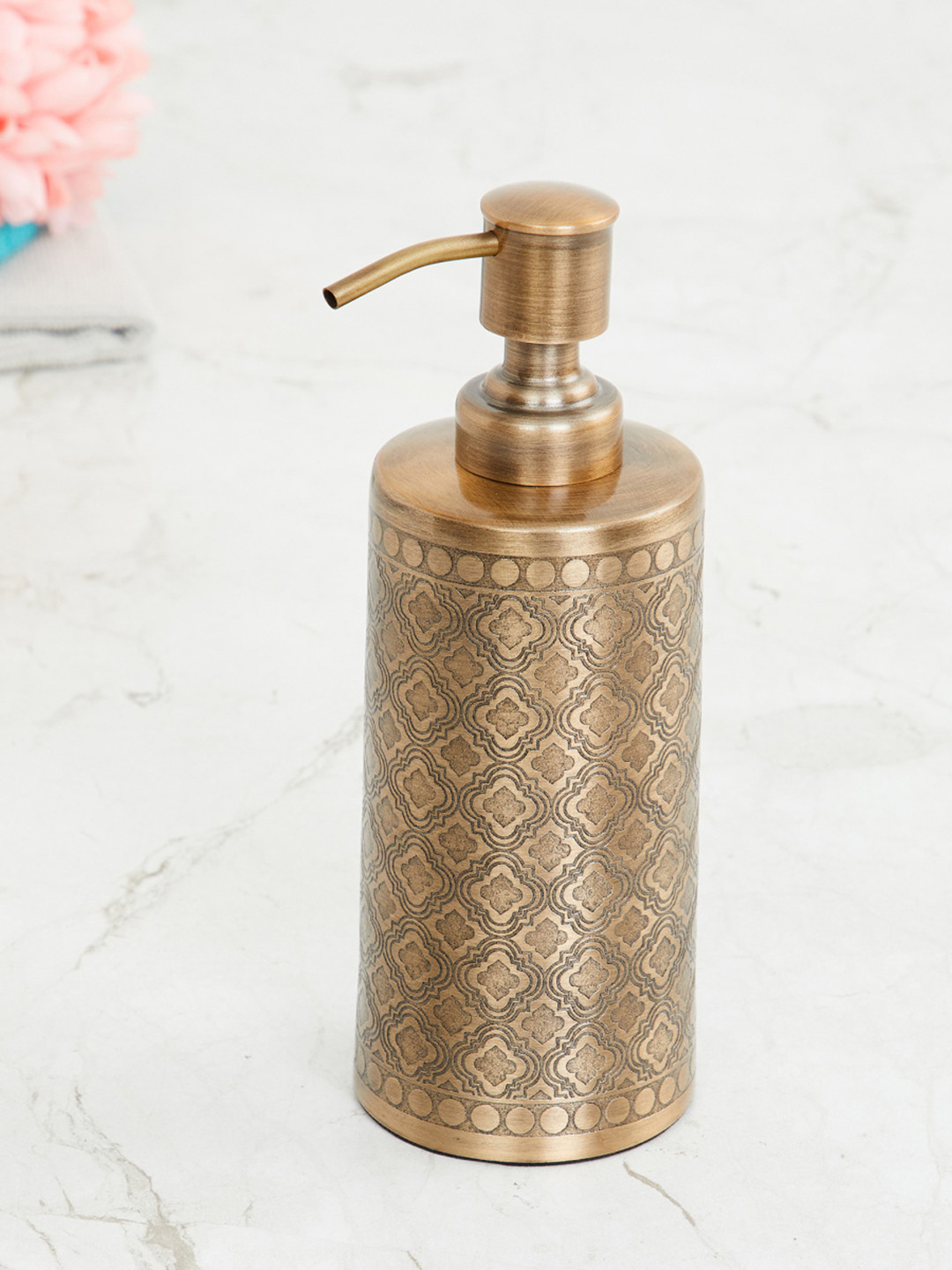 

Home Centre Gold Toned Metal Soap Dispenser