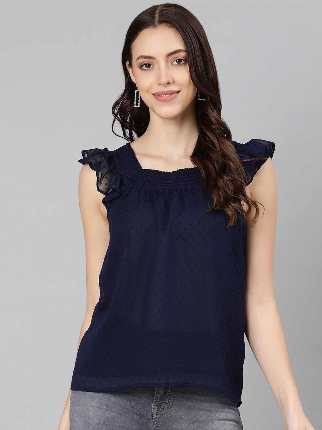 

Oxolloxo Navy Blue Solid Top