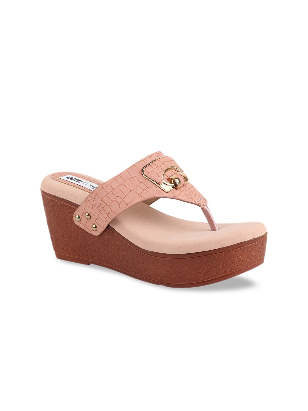 

THE WHITE POLE Pink Embellished Platform Sandals