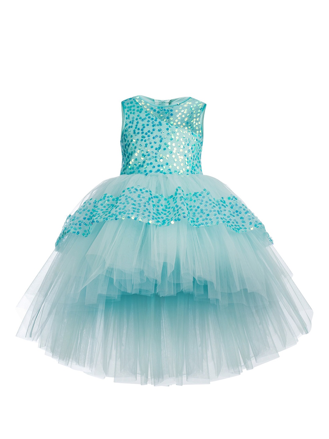 

Toy Balloon kids Blue Embellished Net Dress