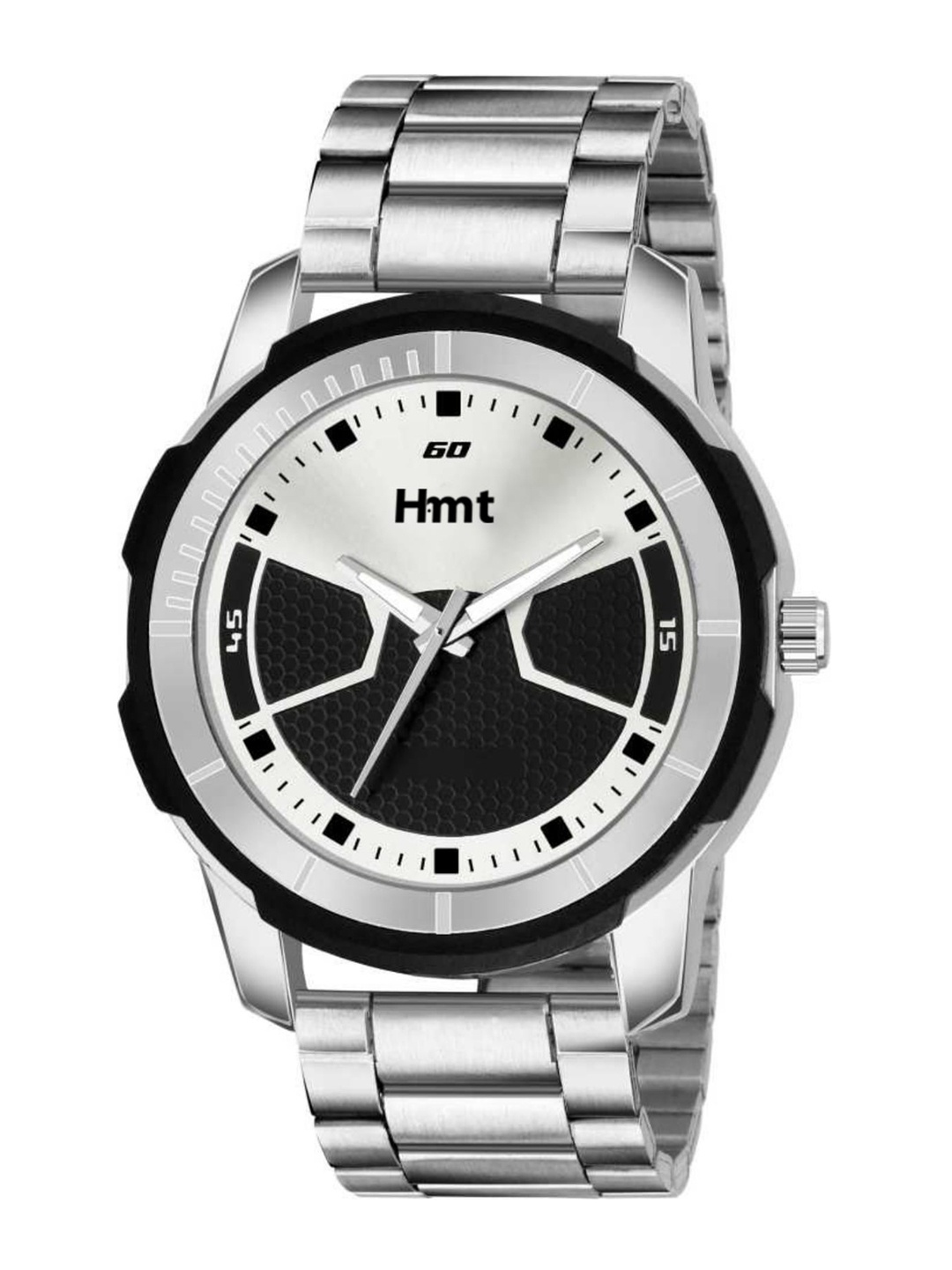 

HAMT Men Black Dial & Silver Toned Stainless Steel Bracelet Style Straps Analogue Watch HT-GR809-BLK-CH
