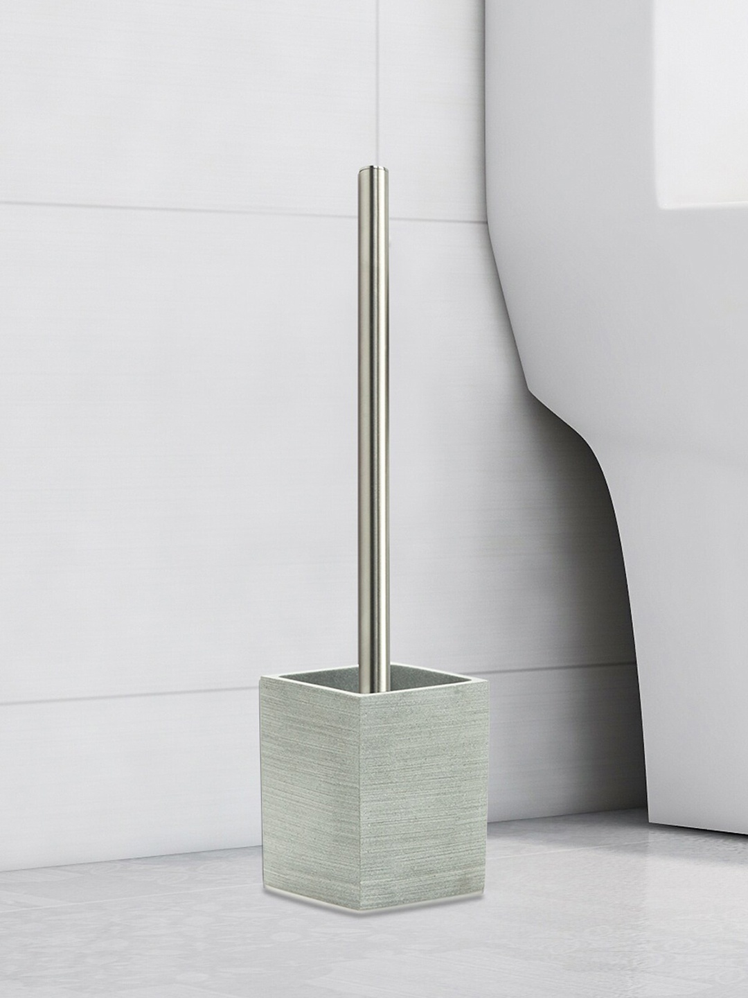 

Obsessions Grey Polyresin Toilet Brush with Holder