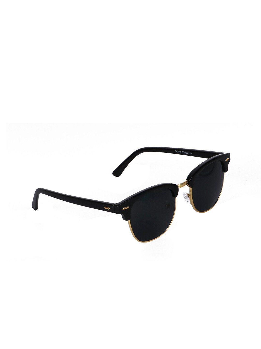 

Awestuffs Unisex Black Browline Sunglasses with UV Protected Lens MSRGSASIM0820