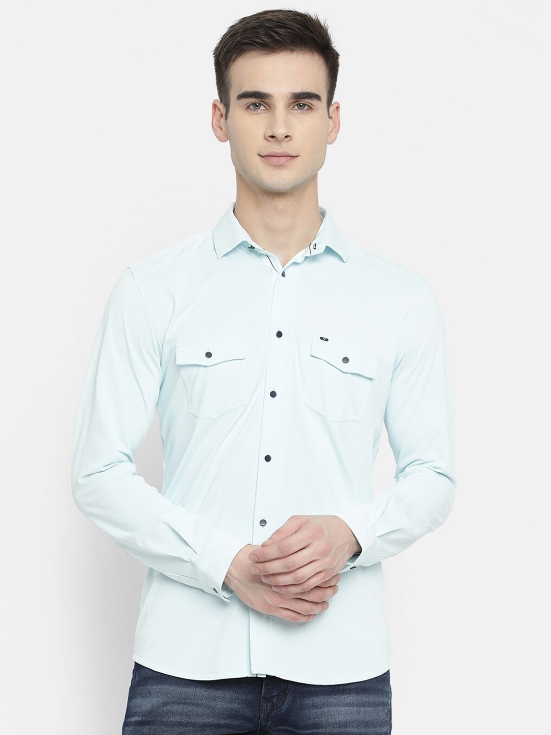 

V2 Value & Variety Men Blue Solid Regular Fit Casual Shirt