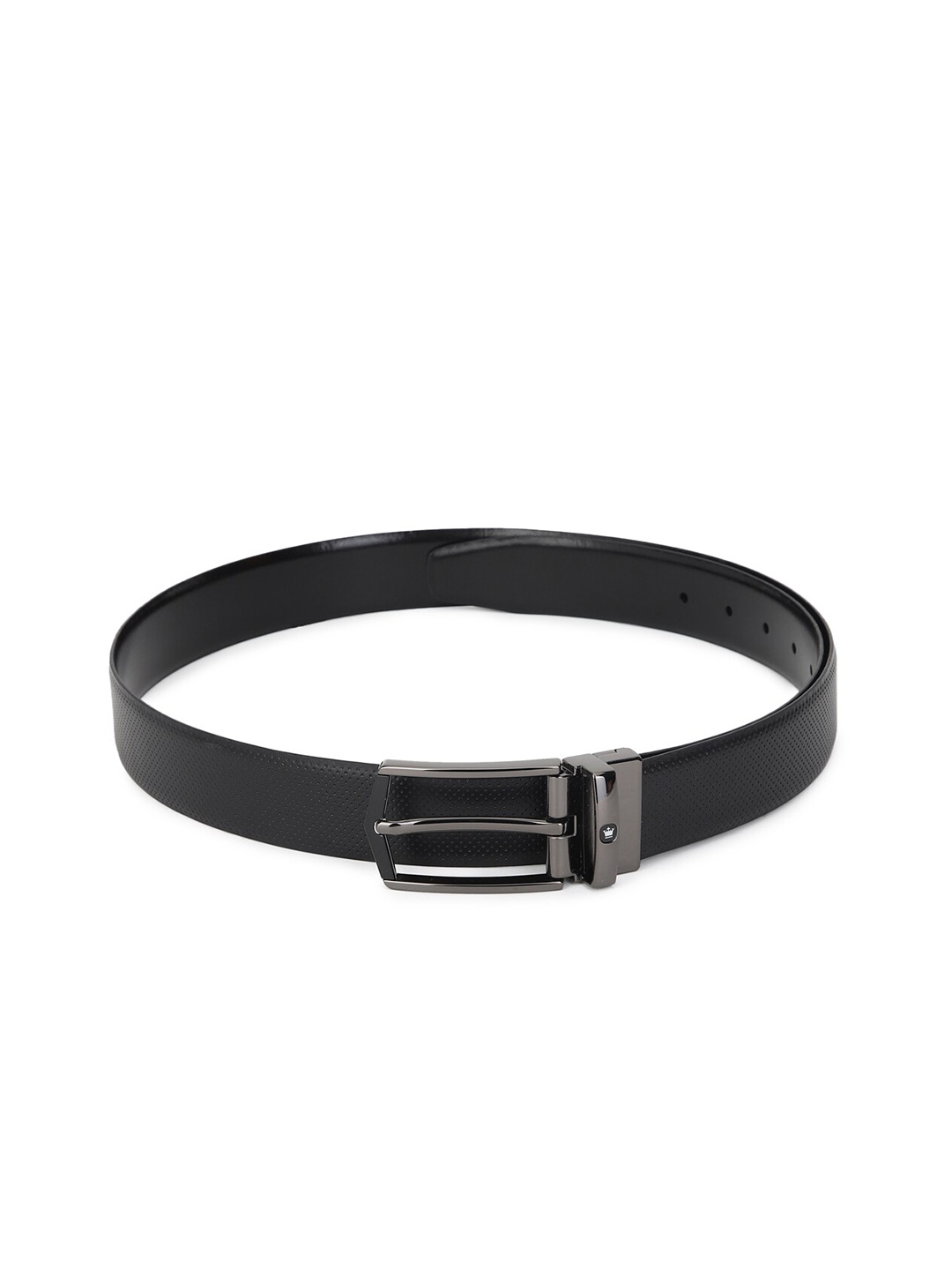 

Louis Philippe Men Black Textured Leather Formal Belt