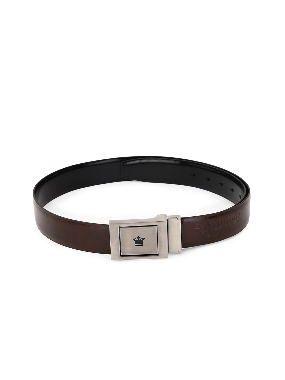 

Louis Philippe Men Black Leather Formal Reversible Belt
