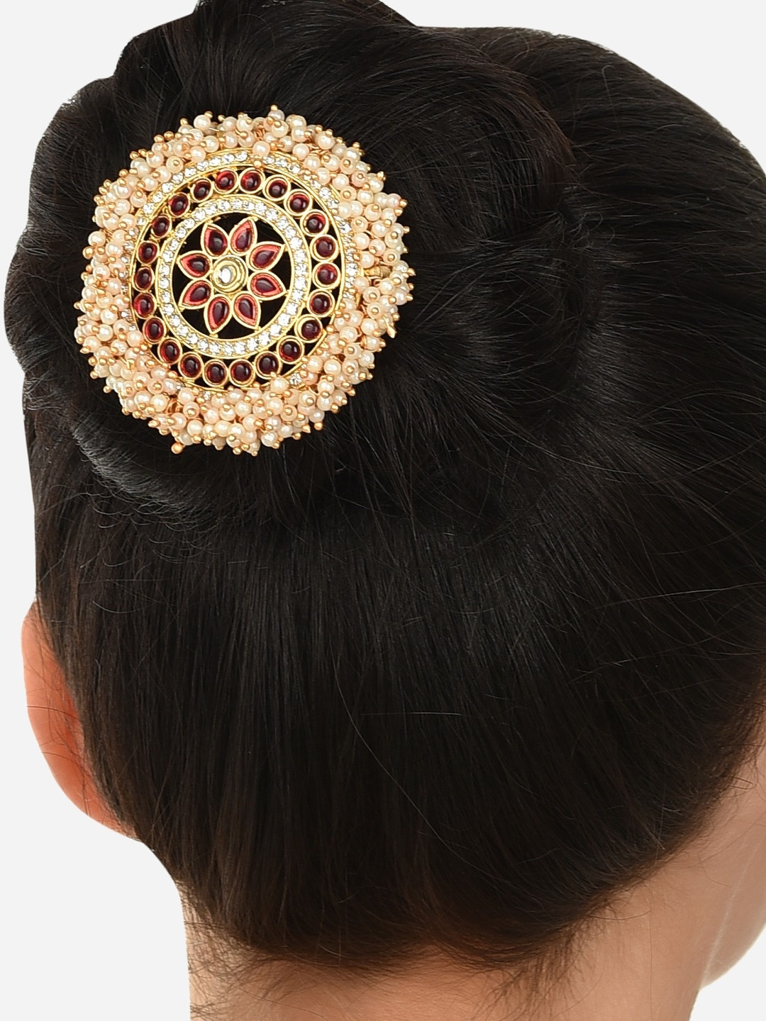 

Zaveri Pearls Gold-Toned & Pearl Studded Head Jewellery