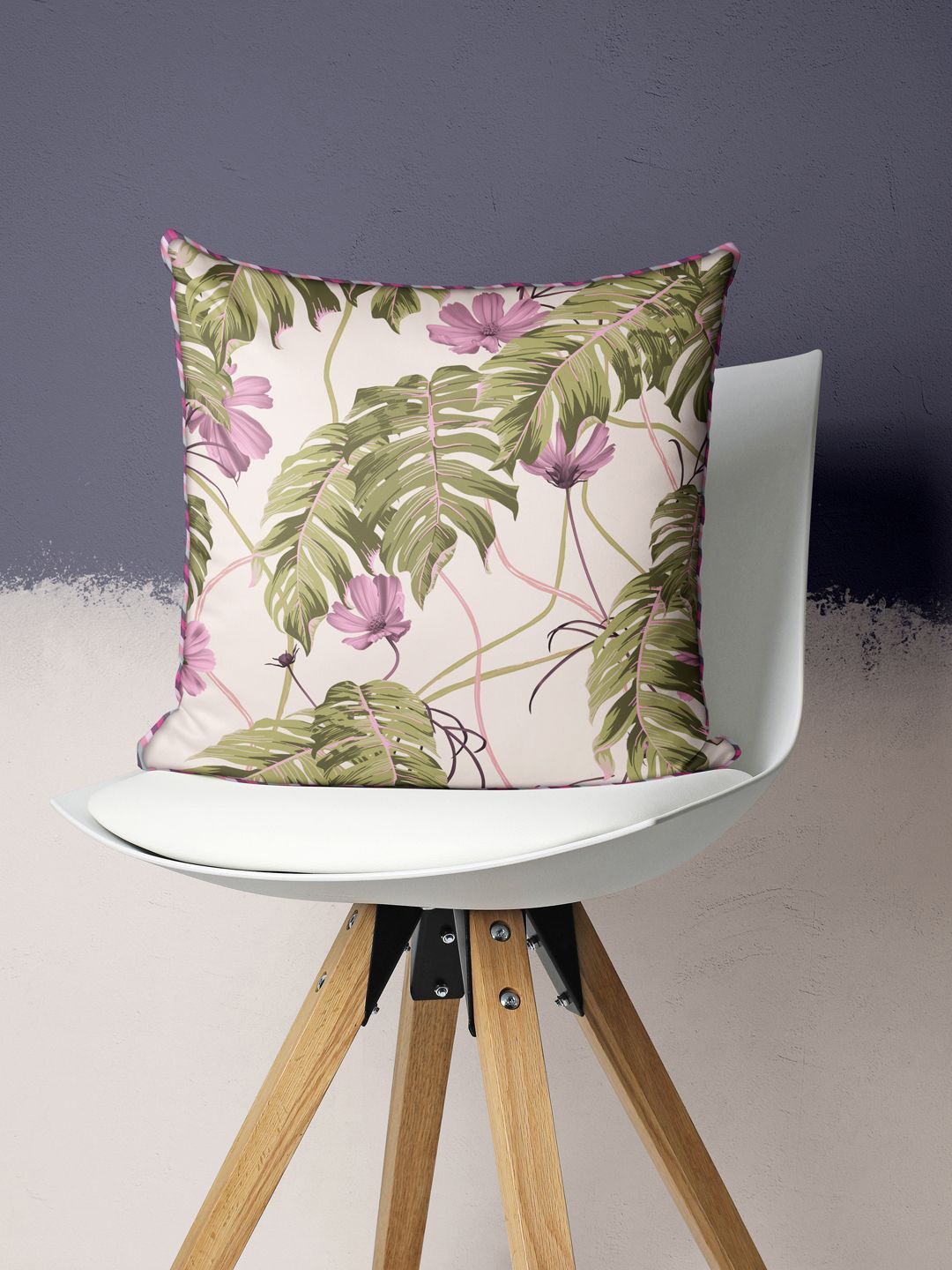 

BIANCA Red & Purple Floral Square Cushion Covers