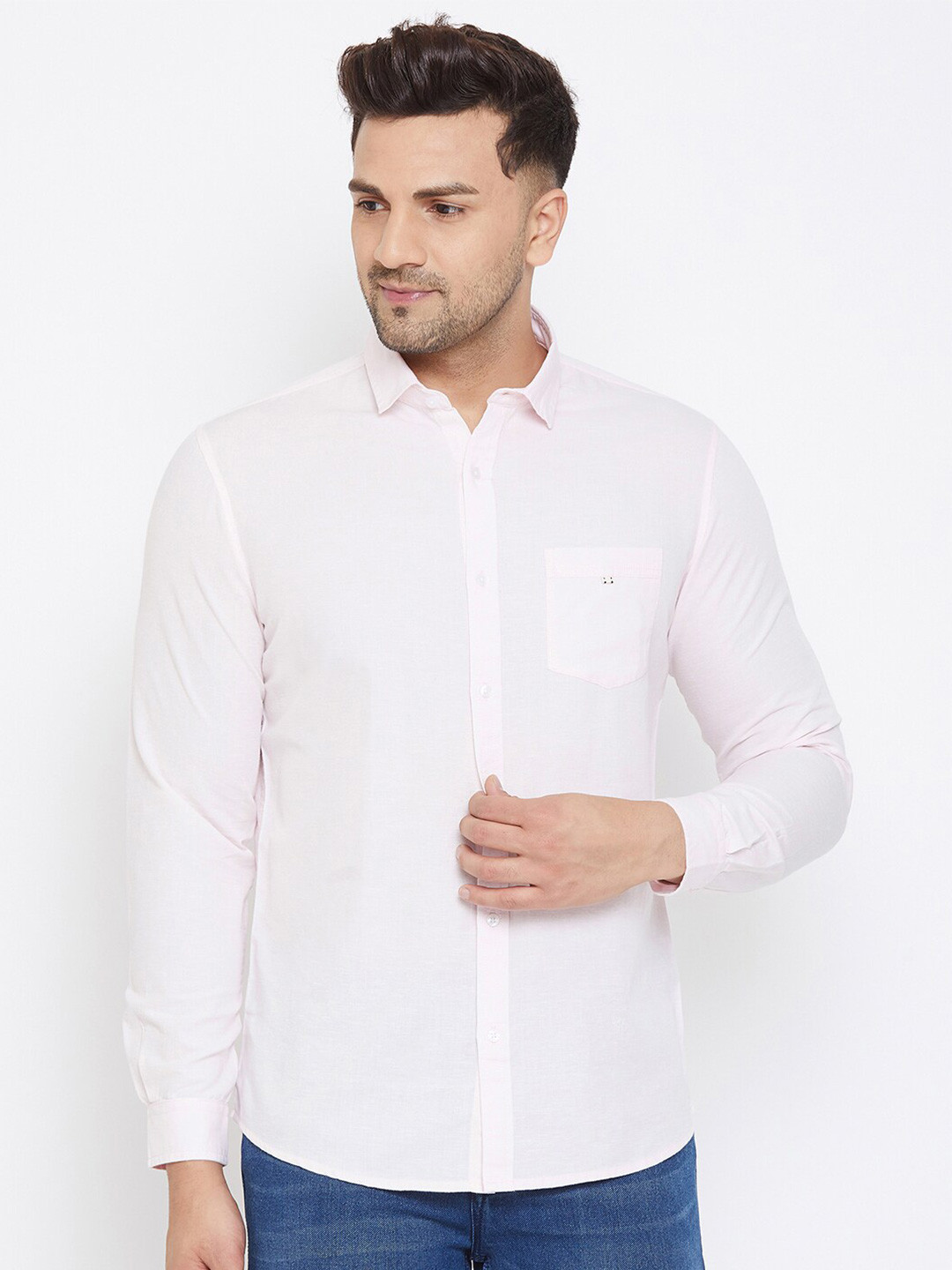 

Canary London Men Pink Smart Slim Fit Casual Shirt