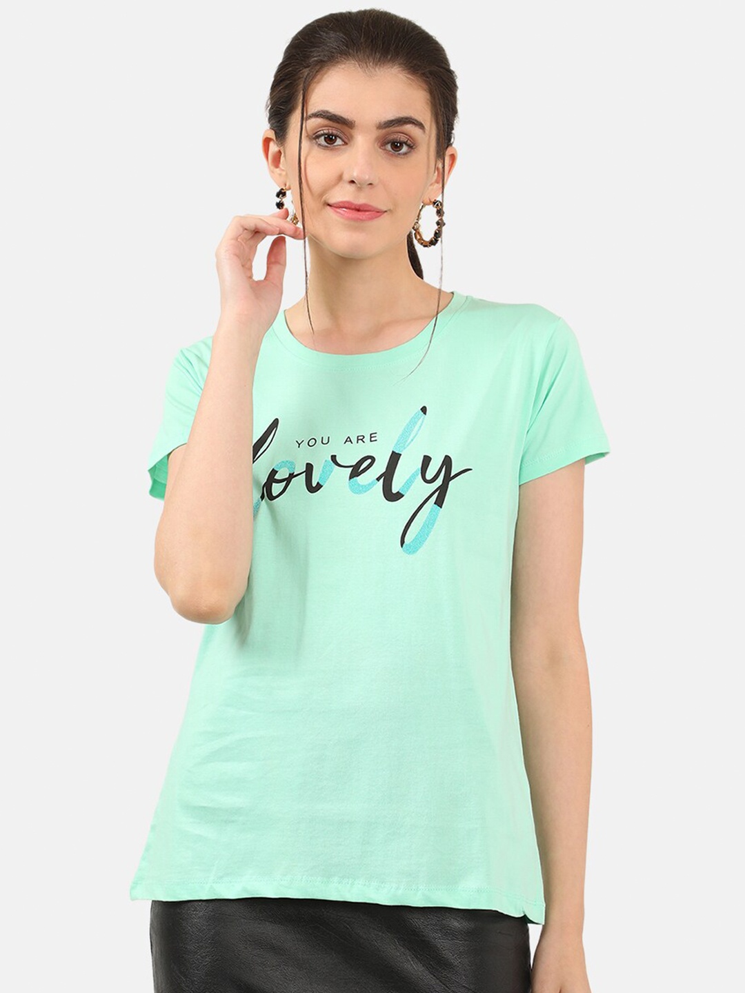 

V2 Value & Variety Sea Green Print Top