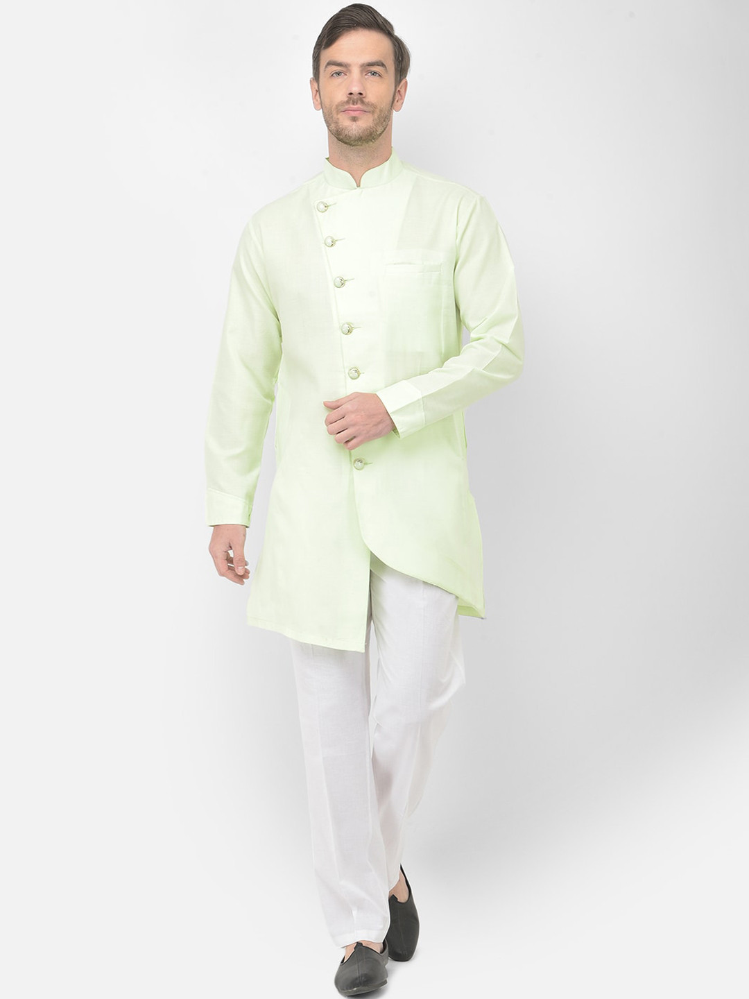 

SG LEMAN Men Sea Green Kurta with Pyjamas