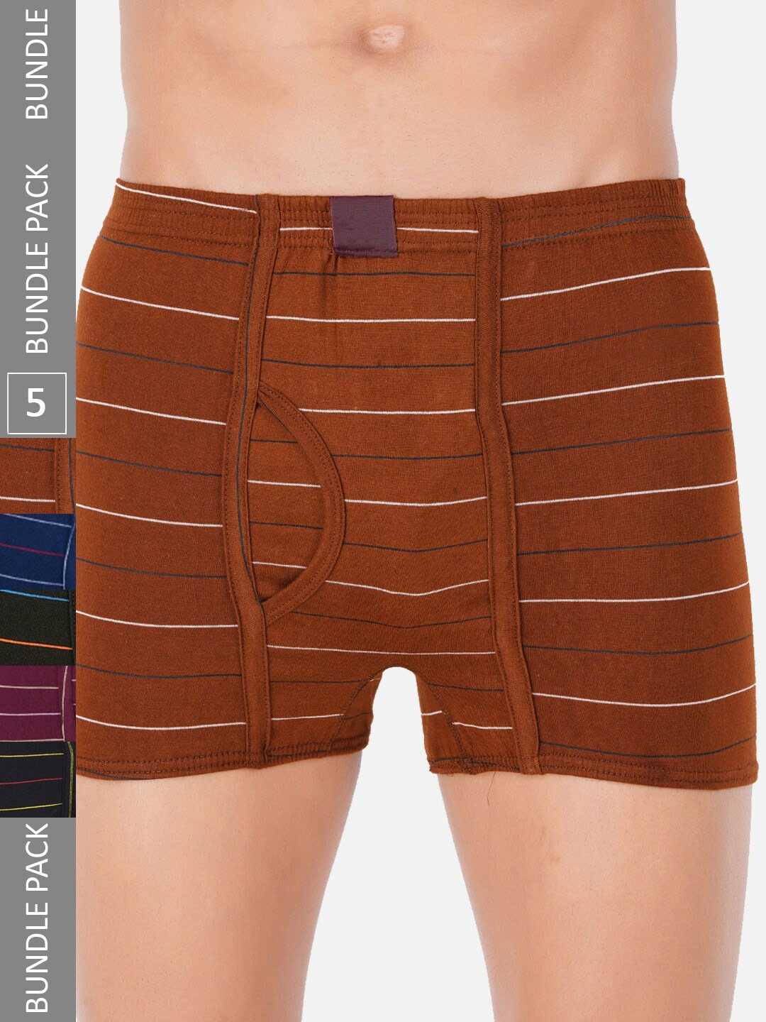 

PRIDE APPAREL Men Assorted Pack of 5 Cotton Trunk