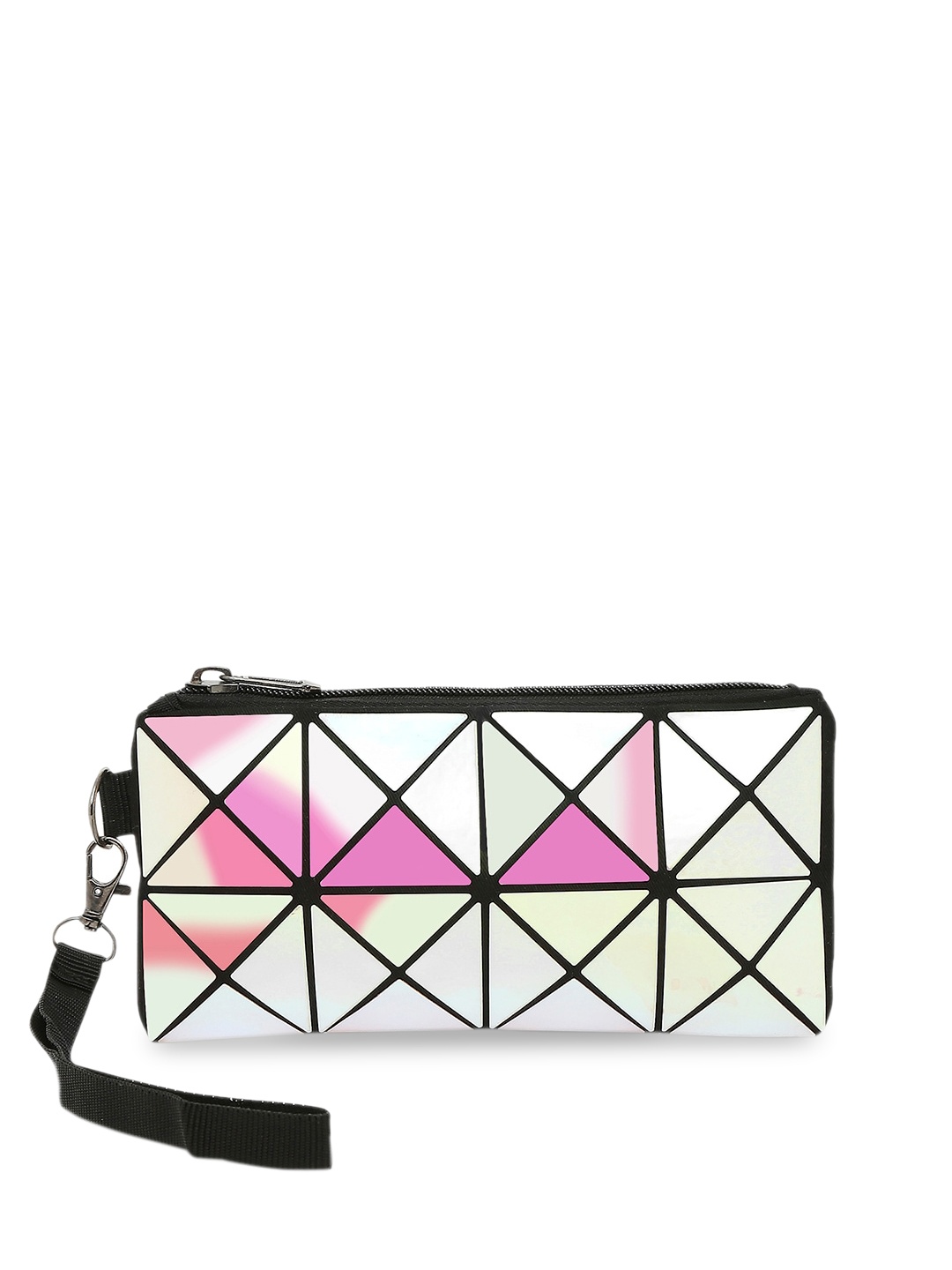 

BAOMI Multicoloured Geometric Textured PU Structured Hobo Bag, Multi