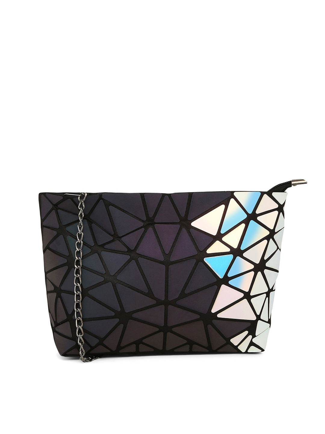 

BAOMI Multicoloured Geometric Textured PU Structured Sling Bag, Multi