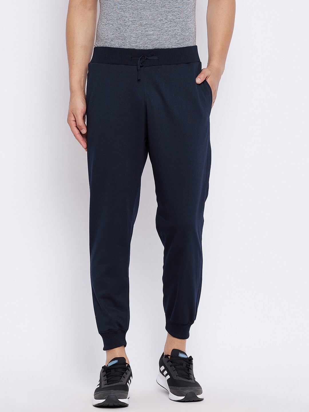 

FRENCH FLEXIOUS Men Navy Blue Relaxed Fit Jogger