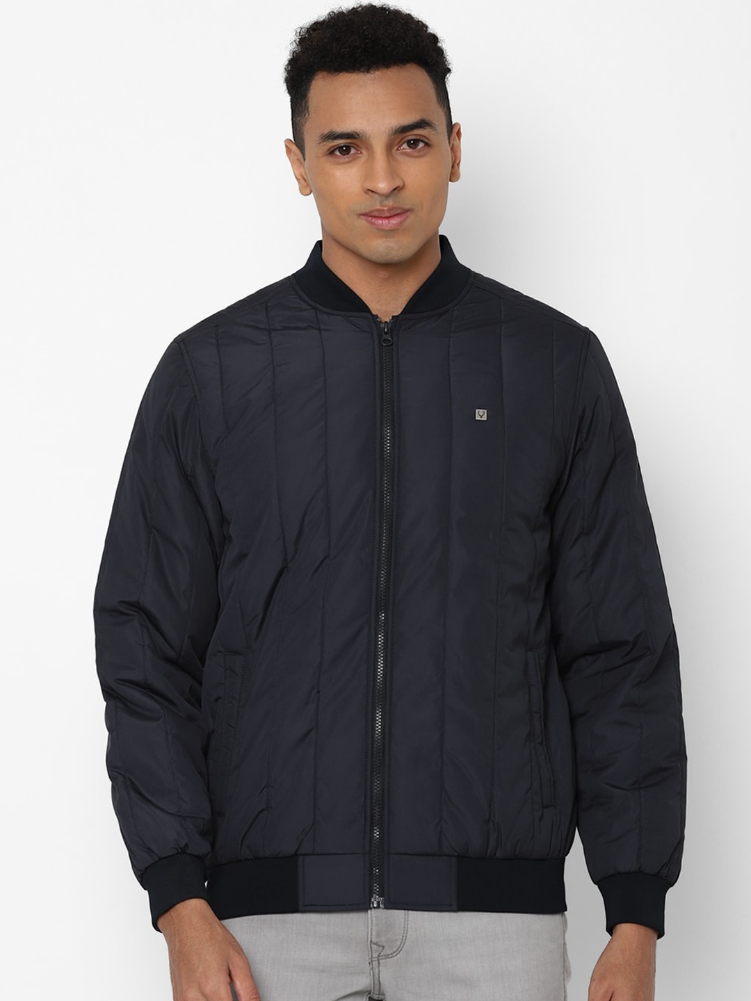 

Allen Solly Men Navy Blue Bomber Jacket