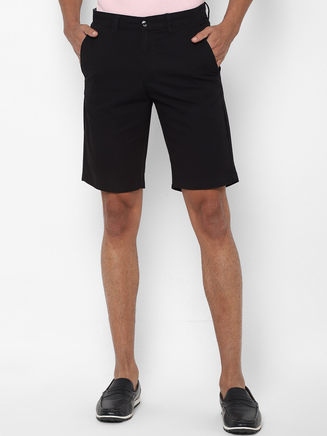 

Allen Solly Men Black Slim Fit Shorts