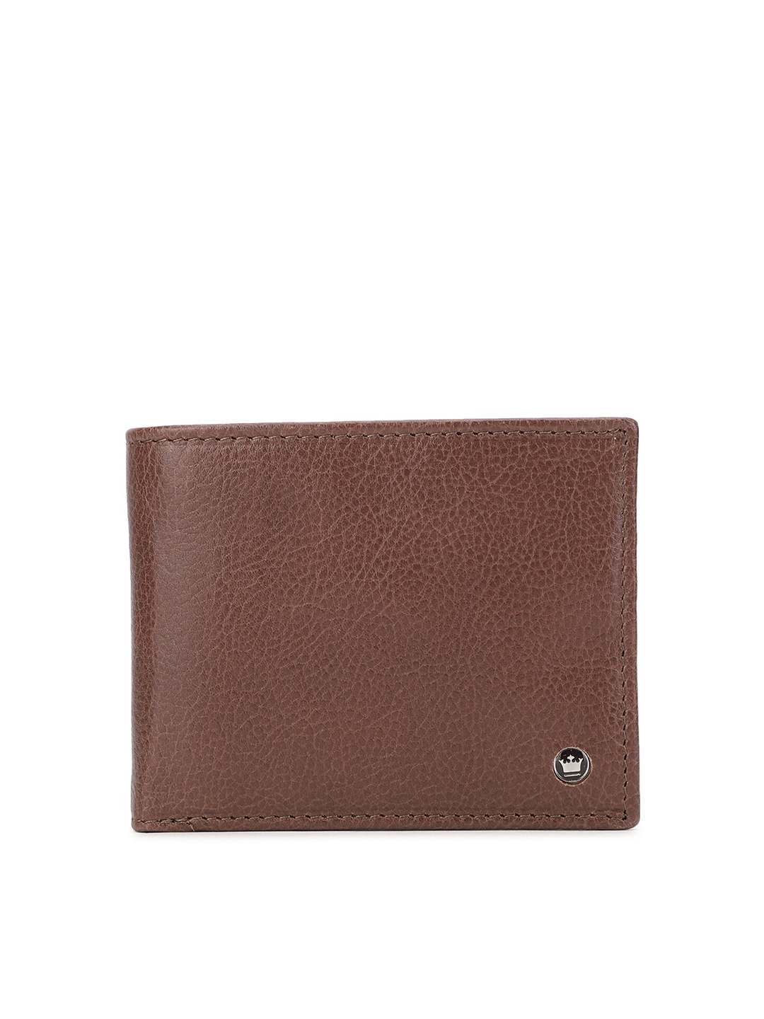 

Louis Philippe Men Brown Textured Leather Two Fold Wallet