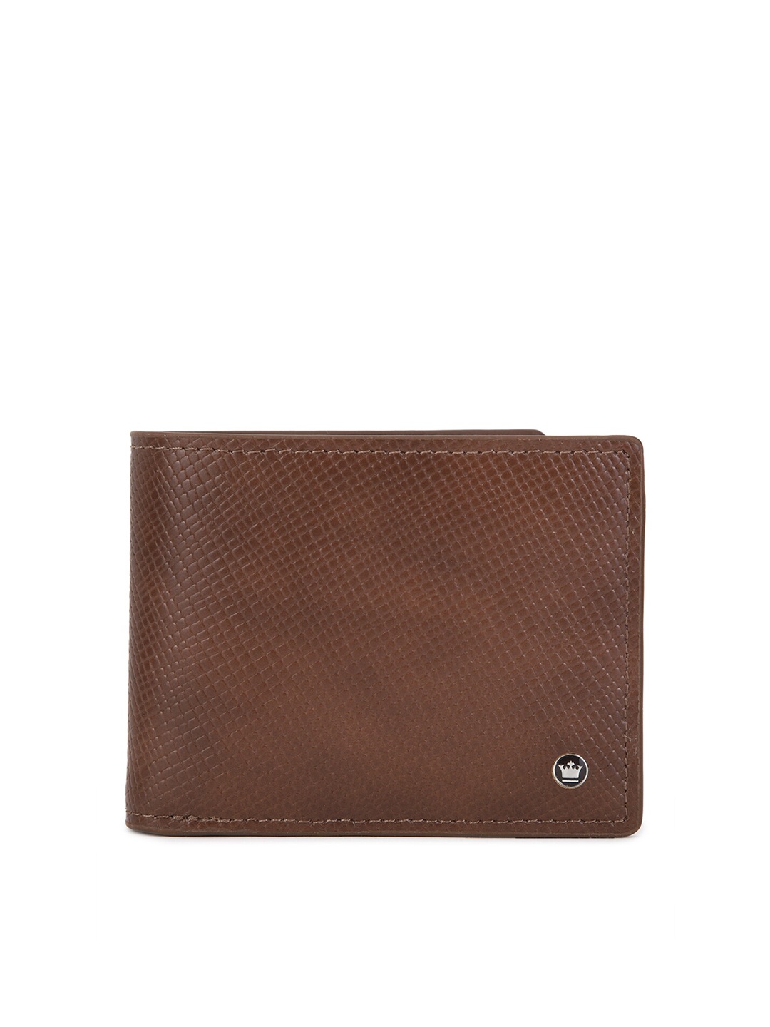 

Louis Philippe Men Brown Textured Leather Two Fold Wallet