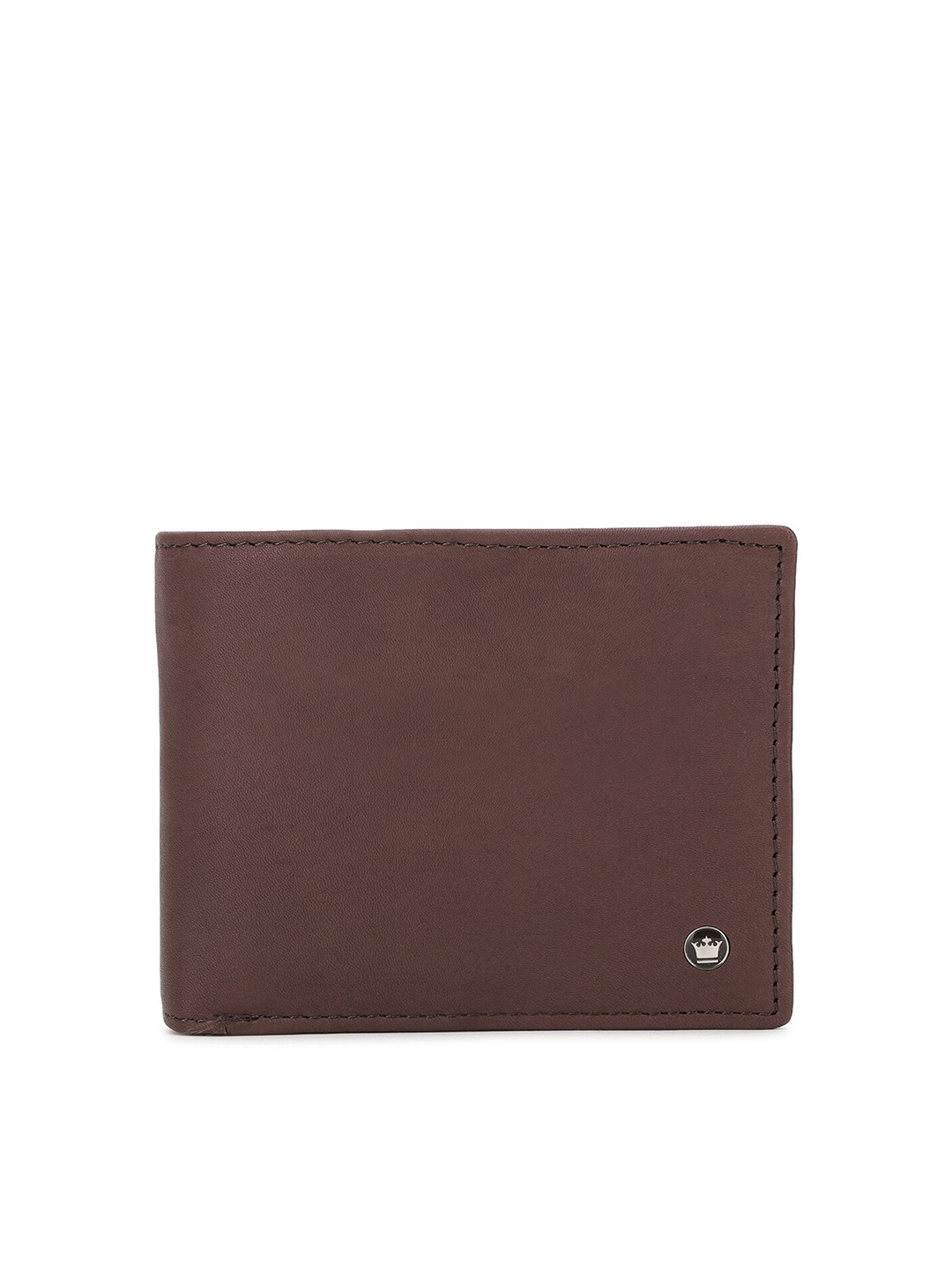 

Louis Philippe Men Brown Textured Leather Two Fold Wallet