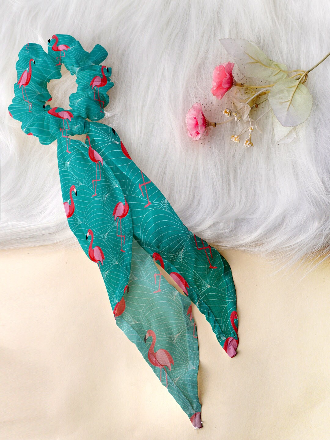 

Ferosh Women Teal & Pink Ponytail Holders