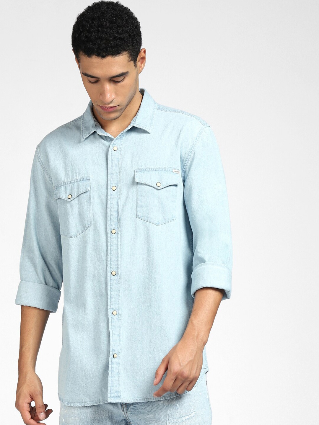 

Jack & Jones Men Blue Slim Fit Casual Shirt